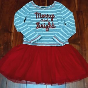 ZUNIE "MERRY & BRIGHT" TULLE OVERLAY SKIRT DRESS 6X